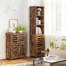 Segenn's Dressoir - keukenkast - Badkamermeubel - Badkamerkast - 2 in hoogte verstelbare planken - Industrieel - Bruin Zwart