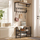 Segenn kapstok - Wandkapstok - Wandkapstok met plank - Wandplank met 10 haken en stangen Hangplank - Industriële - 80x30x42cm