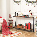 Segenn Consoletafel, gangtafel, 120 x 22 x 75 cm, smalle bijzettafel in industriële stijl met plank, eenvoudige montage, hal, ingang, woonkamer, vintage kleuren