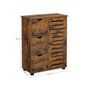 Segenn's Nut BadkamerKast - Dressior - Industrieel - Opbergmeubel met 4 Handige Vakken - Bruin Zwart