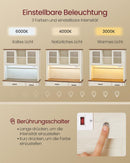 SEGENN Parma Landelijk Houten Dressoir met Verlichting en Oplaadstation – Stijlvol en Praktisch-Multifunctioneel Dressoir