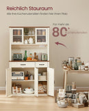 SEGENN Parma Landelijk Houten Dressoir met Verlichting en Oplaadstation – Stijlvol en Praktisch-Multifunctioneel Dressoir