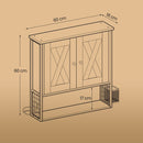 SEGENN Parma Moderne Badkamer Wandkast – Compact & Stijlvol-Ideaal voor Boven de Wastafel