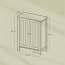 SEGENN Milan Vrijstaande Badkamerkast – Staande Opbergkast met Deuren en Planken-Praktische Opbergruimte voor Badkamer