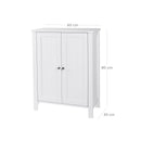 Segenn's Multifunctionele Kast - 80cm - Opbergkast - badkamermeubel, badkamermeubel, schoenenkast, plank met dubbele deur, 2 verstelbare planken, 60 x 80 x 30 cm (B x H x D), Wit