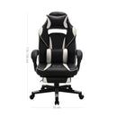Segenn's Gamestoel - Bureaustoel - met hoofdsteun en Voetsteun - Ergonomisch - Zwart en Wit