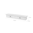 Segenn's wandplank met 2 lades-Wandlade zwevend plankje van MDF-plaat Wandkast - Wit