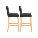 Segenn's barkruk - barkrukken set van 2 - barkrukken met rugleuning - barstoelen - donkergrijs