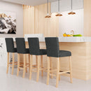 Segenn's barkruk - barkrukken set van 2 - barkrukken met rugleuning - barstoelen - donkergrijs