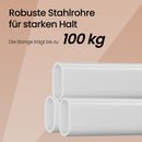 SEGENN Forli Zwaar Kledingrek op Wielen – Verlengbaar en Stevig – Voor Jassen, Kleding en Meer-Professioneel Kledingrek op Wielen