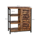 SEGENN Florence ndustrieel Houten Dressoir met Lameldeur – Robuust en Stijlvol-Opbergkast Industrieel