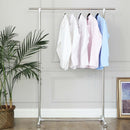 Segenn's kledingrek metaal - kledingrek - kapstok - Stevige kledingrail - belastbaar tot 45 kg - 110 x 44 x 158,5 cm - zilver