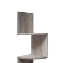 Segenn's wand rek - met 5 planken -zigzag design - Boekenkast - Hoekkast - Wand Vakkenkast - greige