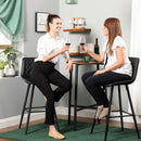 Segenn's Rodos barkrukken set van 2 - barstoelen met rugleuning - barkruk zwart