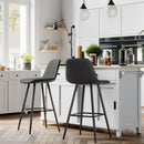 Segenn's Rodos barkrukken set van 2 - barstoelen met rugleuning - barkruk zwart