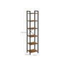 Segenn's Luxe2 - Boekenkast - Opbergrek - Open Kast - 6 Niveaus - Vintage - Industrieel - Bruin - Zwart - Bewerkt Hout - Metaal