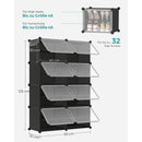 Segenn's Ravenna Ruim Schoenenrek 8 Compartimenten –Schoenen Organizer 8 Vakken – Multifunctioneel Schoenenrek Zwart