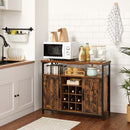 Segenn's Keukenkast met 2 Deuren - Dressoir - Opbergkast - voor Woonkamer - Keuken - Eetkamer -Industrieel design - Vintage Bruin-Zwart