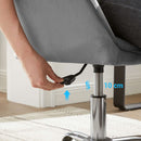 SEGENN Parma Elegante Draaistoel in Grijs Fluweel – Luxe Afwerking en 360° Rotatie-Moderne Draaistoel Grijs Design voor Thuis of Kantoor