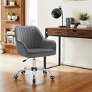 SEGENN Lecce Draaibare Bureaustoel met Velvet Bekleding en Comfortabel Schuimkussen-Ergonomische Velvet Draaistoel met Schuimgevulde Zitting