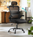 SEGENN Genoa Bureaustoel met Mesh Rug en Opvouwbare Armleuningen – Ergonomisch & Ventilerend