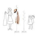 SEGENN Modena Kapstok Wit – Wandkapstok voor Hal of Gang-Witte Kapstok met Haken – Voor Muurmontage