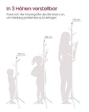 SEGENN Naples Vrijstaand Kledingrek – Metaal en Hout-Kledingrek Vrijstaand – Stijlvol en Stevig