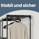 SEGENN Latina Vrijstaande Open Kledingkast – Taupe – Met Kledingroedes en Opbergruimte – 124 cm Breed