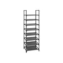 Segenn's Livorno Schoenenrek met 8 Lagen – Ruimtebesparend Opbergrek voor Schoenen – Metalen Schoenen Organizer – Zwart
