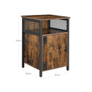 Segenn's Nachtkastje - Bijzettafel - Wandkast - Industrieel-- Bruin - Vintage - 40 x 40 x 60 cm