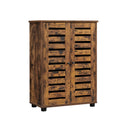 Segenn's Dressoir - keukenkast - Badkamermeubel - Badkamerkast - 2 in hoogte verstelbare planken - Industrieel - Bruin Zwart