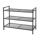 Segenn's Schoenenkast - Schoenenrek - met 3 planken - voor 9-12 paar schoenen - Zwart