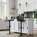 Segenn's Barkruk - Barkrukken set van 2 - Barkruk - in hoogte verstelbaar - barkruk Zwart