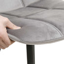 Segenn's Hollywood Eetkamerstoel - Set Van 2 - Beige - Fluweel - Velvet - Industrieel - Metaal Zilver Poten