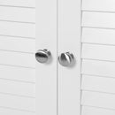 Segenn's Badkamerkast - Badkamerrek - met 2 louvredeuren - met open planken Vrijstaand wit- 60 x 30 x 80 CM