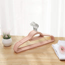 Segenn's Kleerhangers - 50 stuks - antislip Kleerhangers - fluwelen - 360° roterende haak - lichtroze