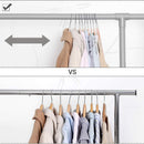 Segenn's Kleerhangers - 50 stuks - antislip Kleerhangers - fluwelen - 360° roterende haak - lichtroze