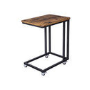 Segenn's Salontafel - Industrieel design - Bijzettafel - op wielen - metalen frame - Vintage Bruin - zwart