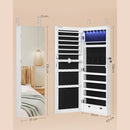Segenn's Beautyfly Sieradenkast - Spiegelkast - Passpiegel - Hangend LED verlichting - Wit