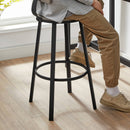 Segenn's Tamarin Barkrukken - set van 2 - barstoelen - keukenstoelen met metalen frame - zithoogte 73,2 cm  - industrieel  -= greige/zwart