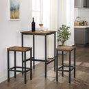 Segenn's Seattle Hoge Tafel - Bartafel - Eettafel - Industrieel design - Vintage Bruin-Zwart