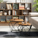 Segenn's Boston Salontafel set van 2 -  salontafels rond - Bijzettafel - Bruin - Metaal