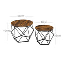 Segenn's Boston Salontafel set van 2 -  salontafels rond - Bijzettafel - Bruin - Metaal