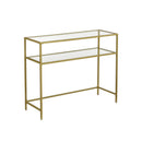 Segenn's Consoletafel - Bijzettafel - wandtafel - Dressoir - Glazen Tafel - Salontafel - Goud 100 x 35 x 80 cm