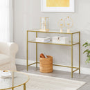 Segenn's Consoletafel - Bijzettafel - wandtafel - Dressoir - Glazen Tafel - Salontafel - Goud 100 x 35 x 80 cm