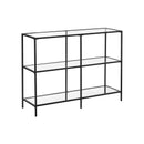 Segenn's gaaf2 Consoletafel - Bijzettafel - wandtafel - Dressoir - Glazen Tafel - Bijzettafels - Salontafel - Zwart 100 x 30 x 73 cm