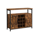 Segenn's Keukenkast met 2 Deuren - Dressoir - Opbergkast - voor Woonkamer - Keuken - Eetkamer -Industrieel design - Vintage Bruin-Zwart