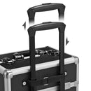 Segenn's cosmetica koffer - professionele make-up koffer - 4 sleutels - voor op reis - grote trolley voor kappers - afsluitbaar - met 360 ° roterende universele wielen - zwart