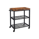 Segenn's Vintage Keukenwagen - Serveerwagen - Keukentrolleys - Rustiek Bruin - Industriële Trolley - 60 x 40 x 75 cm