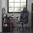 Segenn's Bureaustoel - Gamestoel - Directiestoel - Ergonomisch met Verstelbare Armleuningen - Lendenkussen - 66 x 72 x 124-132 cm Grijs